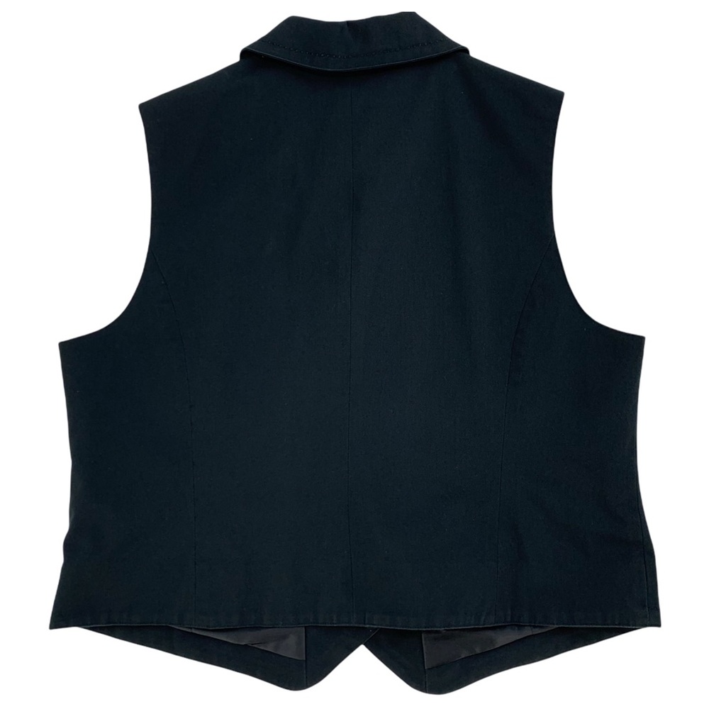 Talbots Petites Black with Floral Embroidery Vest/ Shirt - Picture 6 of 12
